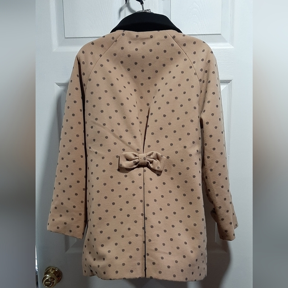 Woman's Yumi Beige Black Trim Coat Double Breast Look Size US 6/8 - Picture 5 of 10